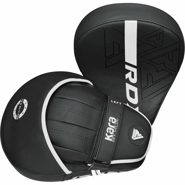 Лапы боксерские изогнутые RDX Kara FPR-F6 черн/бел.мат.