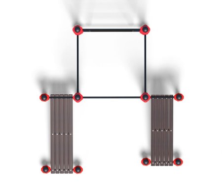 Спортивный комплекс для занятий воркаутом (PAW-16) - 108 мм (алюминий)