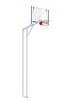 Баскетбольная стойка двухопорная с трен.щитом 1200х900 мм из оргстекла 10 мм и усиленным кольцом