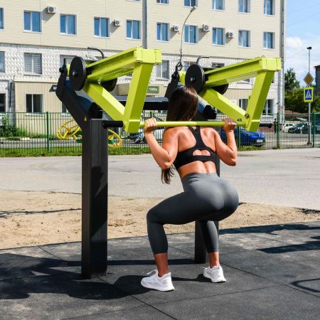 P-1804 Уличный тренажер Приседание с переменной нагрузкой ZAVODSPORTA