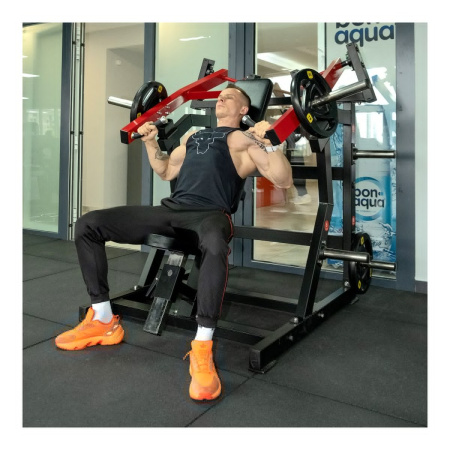 Наклонный грудной жим на свободных весах Protrain PP101 (черно-красный)