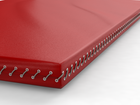 Мат гимнастический 2000х1250х100 мм на шнуровке (красный)