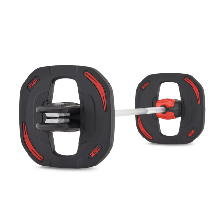 Памп-штанга для аэробики 19,8 кг c двумя дополнительными дисками по 10 кг REBEL