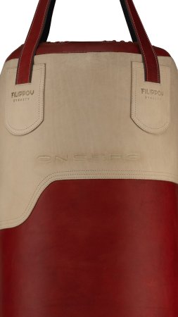 Боксёрский мешок «ONSERS FILIPPOV» красный/бежевый 150см/40см/68-70кг