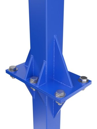 Баскетбольная стойка разборная одноопорная с проф. щитом 1800х1050 мм из оргстекла 15 мм и усиленным кольцом