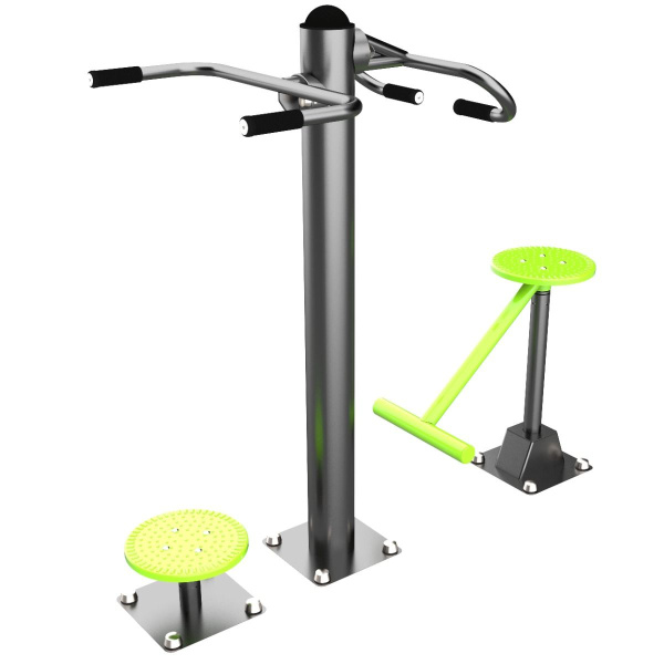 S-1013 Уличный тренажер Твистер стоя - Твистер сидя ZAVODSPORTA