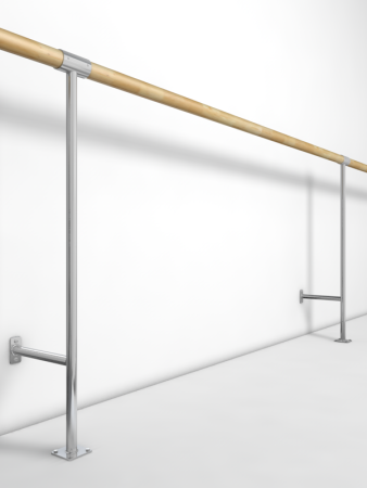 Кронштейн однорядный напольно-пристенный из нержавеющей стали