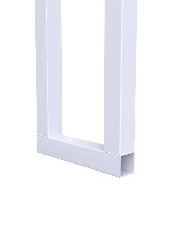 Баскетбольная стойка двухопорная с трен.щитом 1200х900 мм из метал. листа и массовым кольцом