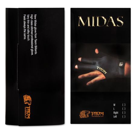 Перчатка Taom Midas Billiard Glove черная левая L