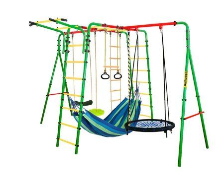 Спортивно-игровой комплекс Kampfer Wunder Sommer (Гнездо большое синее (зеленая лиана, синий гамак))
