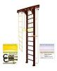 Шведская стенка Kampfer Wooden Ladder Wall (№5 Шоколадный Высота 3 м белый)