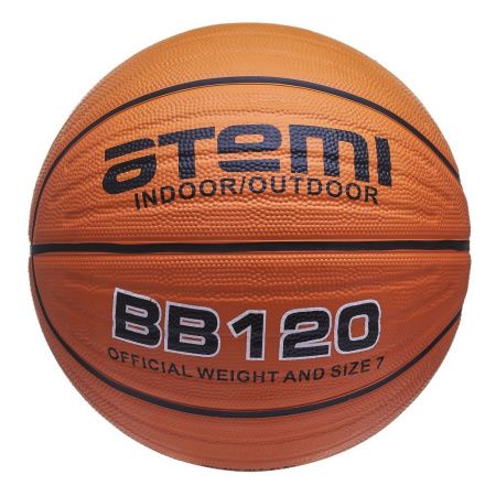 Мяч баскетбольный Atemi, р. 7, мягкая резина, deep channel, BB120, 8 п, окруж 75-78, клееный