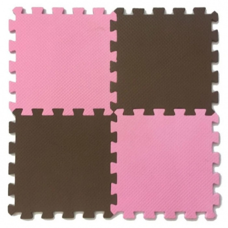 Мягкий пол разноцветный 25*25(см) 1(м2) 25МП1 
(розово-коричневый)