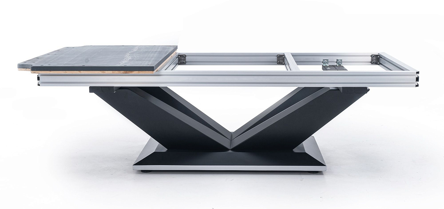 Бильярдный стол для пула RASSON "Victory 2 Plus" 9 футов (черный, сланец 30 мм)