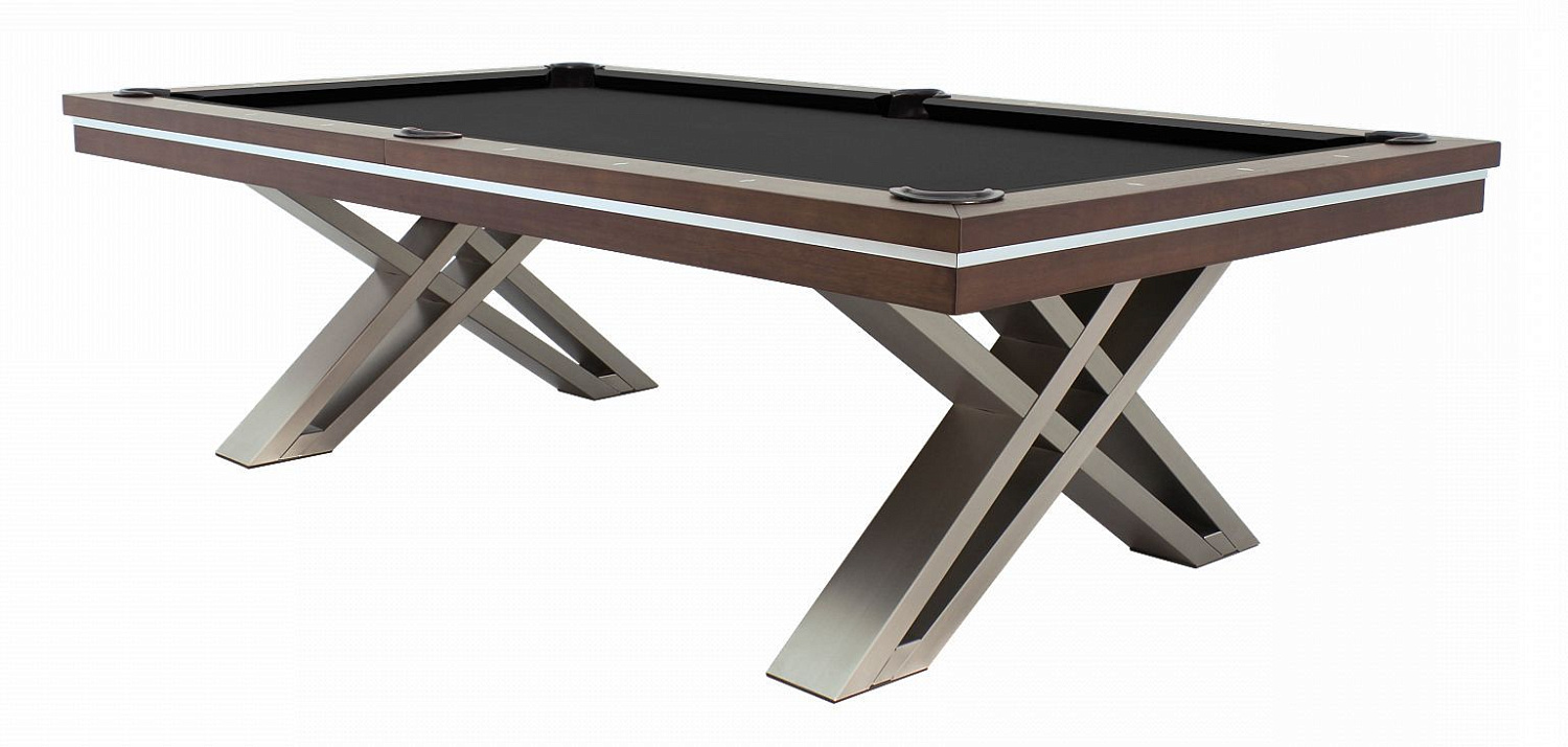 Бильярдный стол для пула RASSON "Pierce" 8 футов (коричневый) с плитой, со столешницей