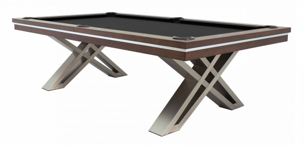 Бильярдный стол для пула RASSON "Pierce" 8 футов (коричневый) с плитой, со столешницей