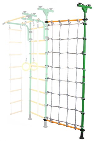 Стойка-сетка Юный Атлет Пол-потолок (зеленый/желтый)