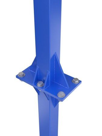 Баскетбольная стойка одноопорная разборная с щитом 1800х1050 мм из метал.листа и масс. кольцом