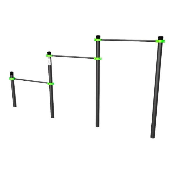 W247 Воркаут Тройной каскад турников для отжиманий и подтягиваний ZAVODSPORTA
