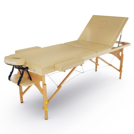 Массажный стол DFC NIRVANA, Relax Pro , дерев. ножки, цвет бежевый (Beige)