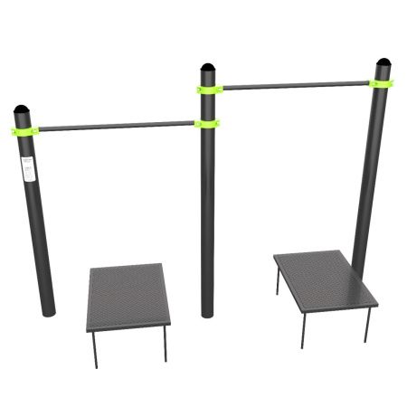 W333 GTO Перекладины разноуровневые для подтягивания из виса лежа на низкой перекладине ZAVODSPORTA