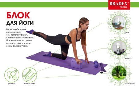 Блоки для йоги, Bradex SF 0614, фиолетовый, 2 шт