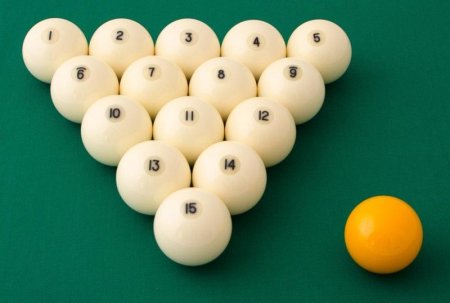 Комплект бильярдных шаров 68 мм "Aramith Standard", желтый биток