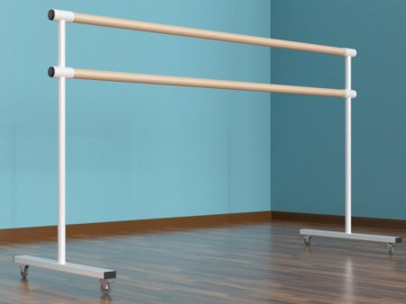 Станок балетный мобильный двухрядный с колесиками