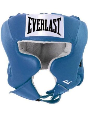 Шлем с защитой щек Everlast USA Boxing Cheek Синий L