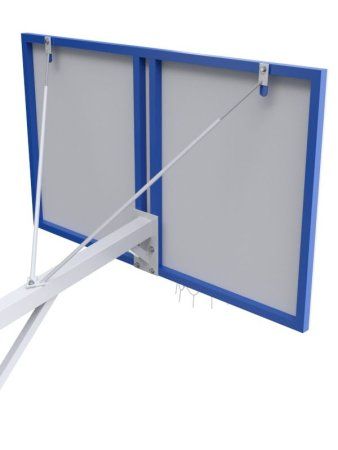 Баскетбольная стойка двухопорная с игровым щитом 1800х1050 мм и массовым кольцом