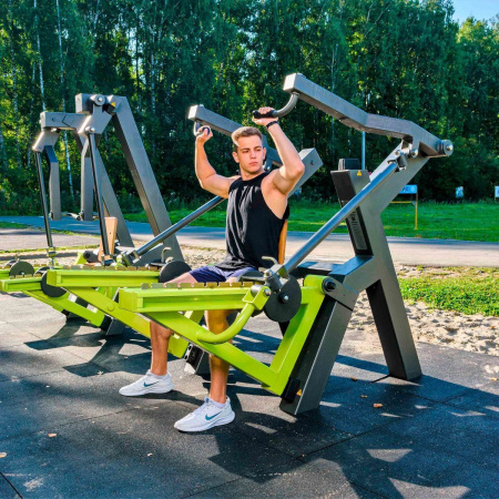 P-1801.1 Уличный тренажер Жим вверх с переменной нагрузкой ZAVODSPORTA