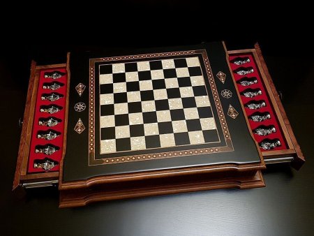 Шахматы подарочные "Цитадель" венге антик