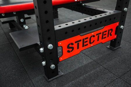 Стойки с горизонтальной скамьей для жима лежа STECTER и страховочная система "Стропа" L600 (к-кт)