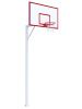 Баскетбольная стационарная стойка с щитом 1800х1050 мм из металлического листа 1,5 мм (вынос 1,2 м)