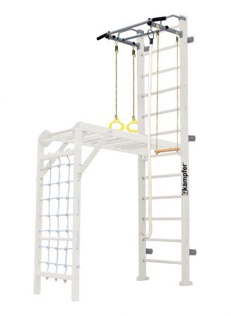 Шведская стенка Kampfer Union Wall (№6 Жемчужный Высота 3 м белый антик турник)