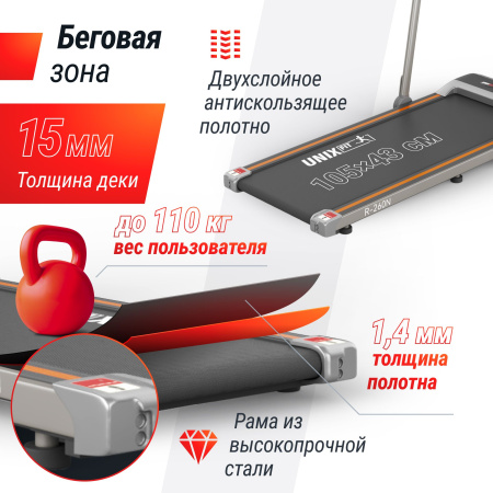 Беговая дорожка UNIX Fit R-260N