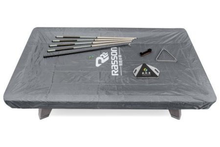 Бильярдный стол для пула "Rasson Acurra" 9 футов (серый, сланец 25 мм) в комплекте с плитой, аксессуары и сукно