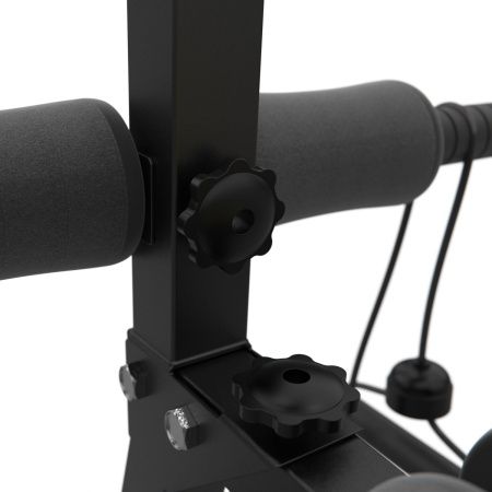 Скамья для пресса DFC с гантелями и эспандерами  D102RY