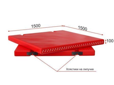 Мат под детские шведские стенки (красный)