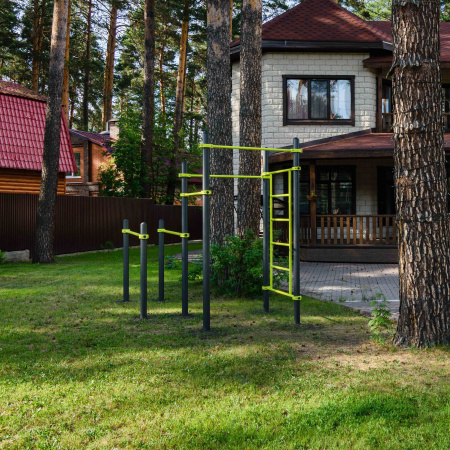 W217 Воркаут (брусья, 3 перекладины, шведская стенка) ZAVODSPORTA