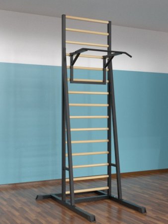 Шведская стенка разборная напольная (металл-береза, тип 3) 