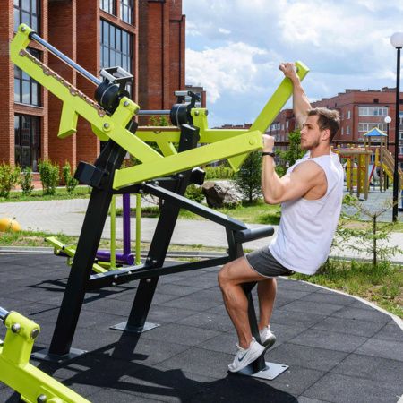 F-2807 Уличный тренажер Верхняя тяга с переменной нагрузкой ZAVODSPORTA