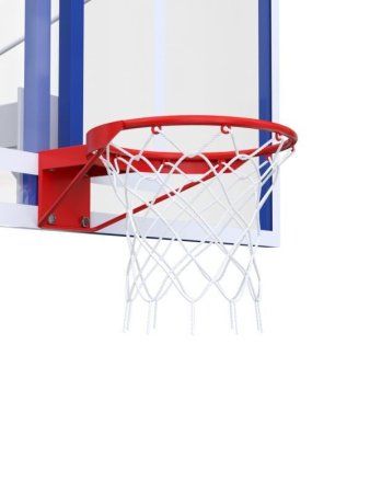 Баскетбольная стойка стационарная с проф. щитом 1800х1050 мм из оргстекла 10 мм и усиленным кольцом