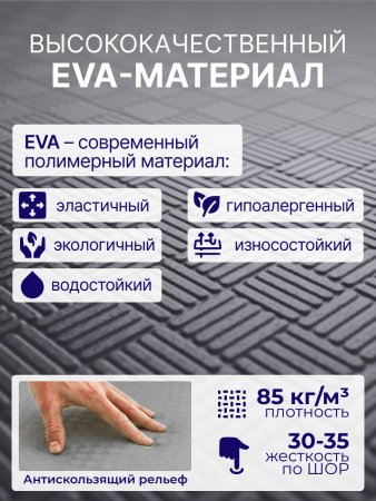 Будо-мат EVA DFC 100 x 100 см, 20 мм, цвет серо-графитовый