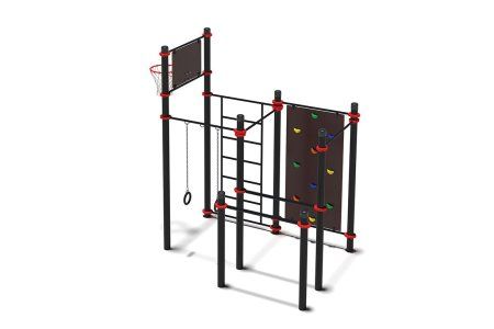 Воркаут комплекс с баскетбольным щитом- 89х3 мм