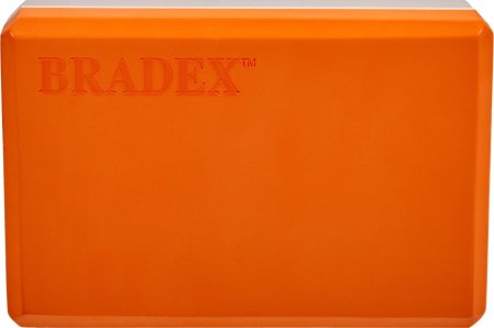 Блок для йоги Bradex SF 0731, оранжевый/серый