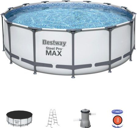 Каркасный бассейн Bestway Steel Pro Max 5612X (427x122, с фильтр-насосом и лестницей)