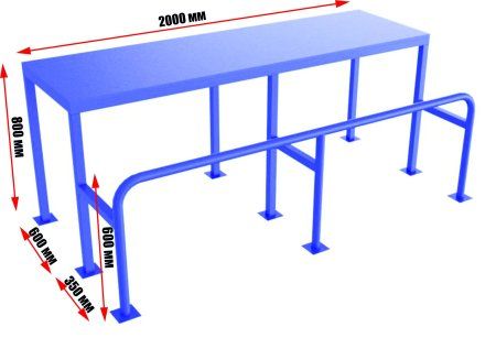 Скамья для пресса уличная с упором для ног