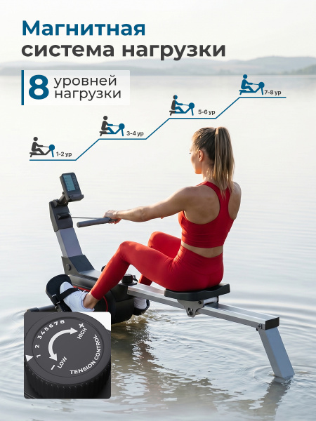 Гребной тренажер DFC PASYOU SQ-RM2405, магнитный