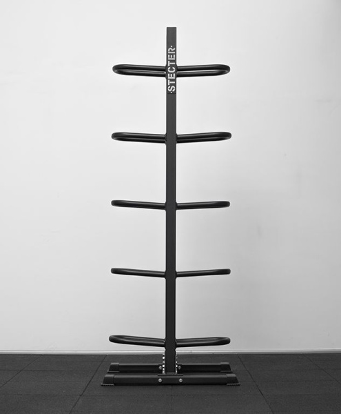 Напольная двухсторонняя стойка для медболов на 10 шт